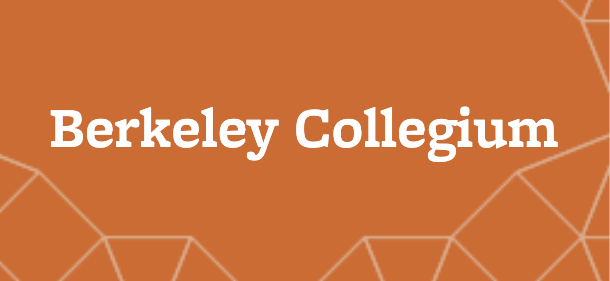 An orange square with the text Berkeley Collegium