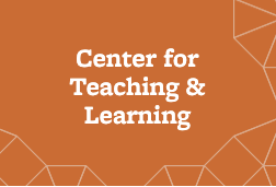 An orange square with the text Center for Teaching and Learning